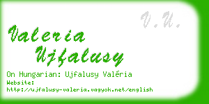 valeria ujfalusy business card